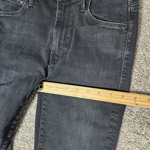 Mother High Waisted Looker Ankle Jeans Women 24x26 Black Bird Wash Super Skinny - Picture 10 of 11